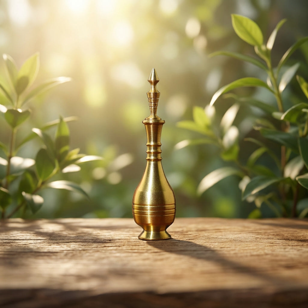 إثمد أصفهاني أصلي مع مكحلة نحاسية فاخرة