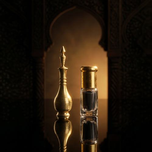 إثمد أصفهاني أصلي مع مكحلة نحاسية فاخرة